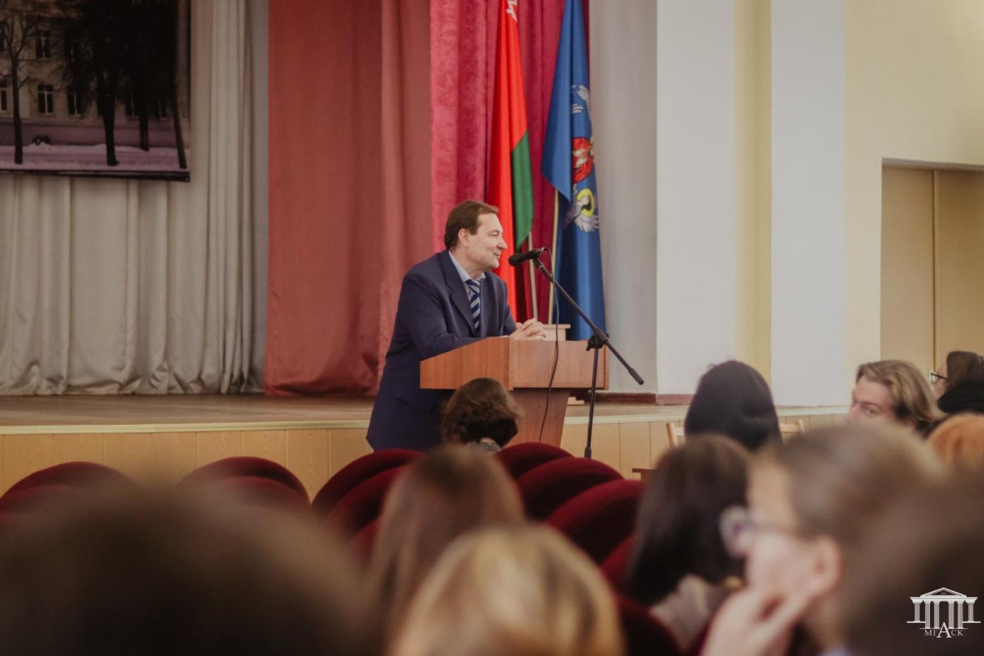 Встреча декана строительного факультета БНТУ с выпускными группами МГАСК